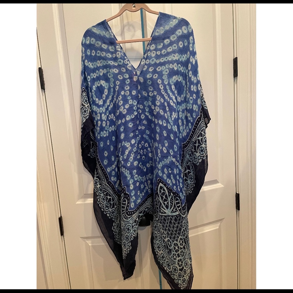 Theodora and Callum linen Caftan Coverup
